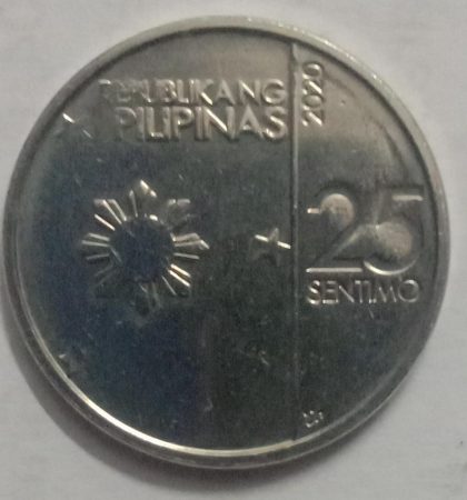 PHILIPPINES  25 PISO 2020 Coin (used)