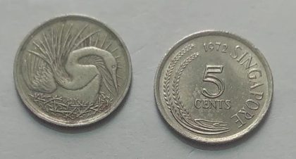 Singapore 5 Cent Coin1972 (used)