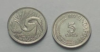 Singapore 5 Cent Coin1977 (used)