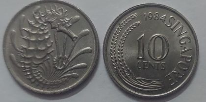 Singapore 10 Cent Coin1984 (used)