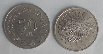 Singapore 50 Cent Coin 1981 (used)