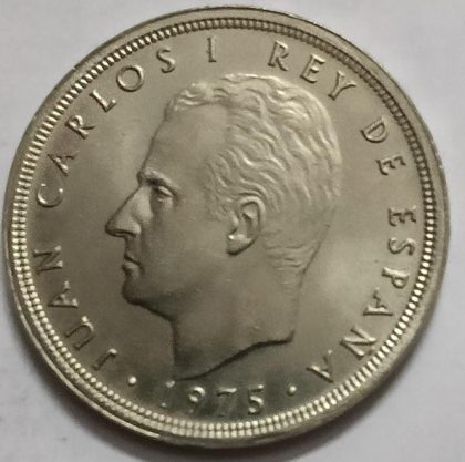 Spain 5 Pesetas Coin  1975( UNC) - Image 2