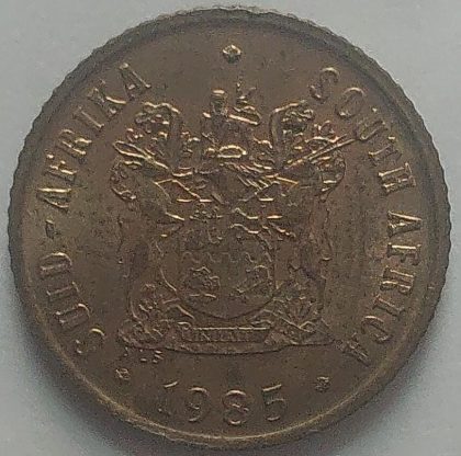SOUTH AFRICA 1 Cent Coin 1985 (used) - Image 2