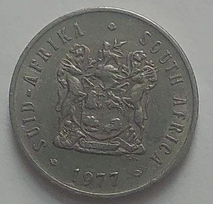 SOUTH AFRICA 5 Cent Coin 1977 (used) - Image 2