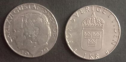 SWEDEN 1 KRONA 1979 Coin(used)