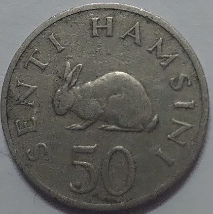 TANZANIA 50 Senti Coin 1966 (used)