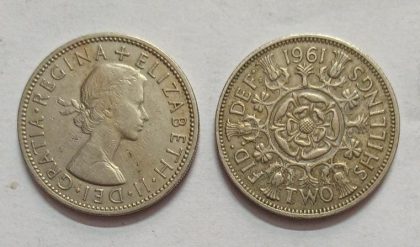 UK 2 Shilling Coin 1961 (USED)
