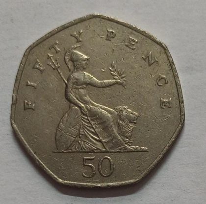 UK 50 Pence Coin 2002 (USED)