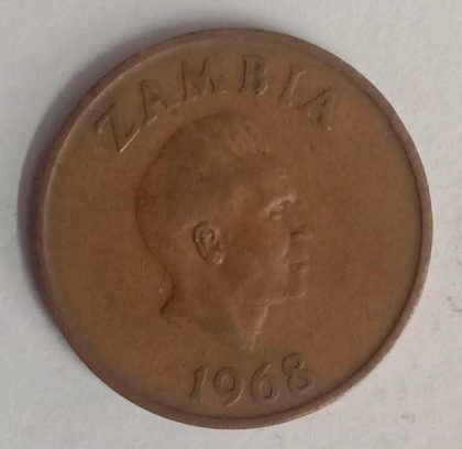 ZAMBIA 2 NGWEE 1968 Coin (USED)