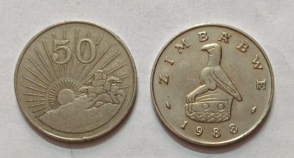 ZIMBABWE 50 CENT 1988 Coin(UNC)