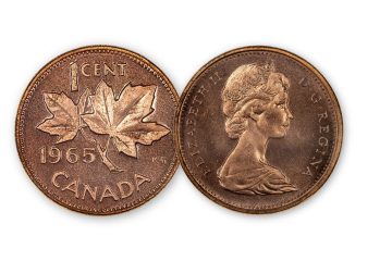 1 Cent Canada 1965 Elizabeth II D.G. Regina Used