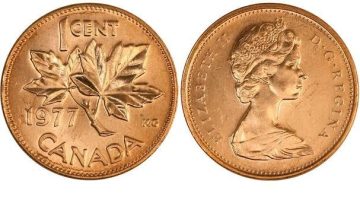 1 Cent Canada 1977 Elizabeth II D.G. Regina Used
