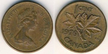 1 Cent Canada 1979 Elizabeth II D.G. Regina Used