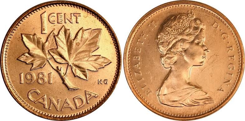 1 Cent Canada 1981 Elizabeth II D.G. Regina Used