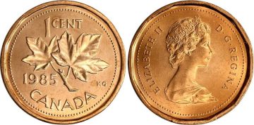 1 Cent Canada 1985 Elizabeth II D.G. Regina Used