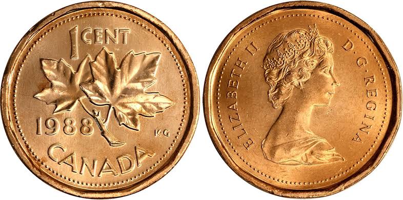 1 Cent Canada 1988 Elizabeth II D.G. Regina Used