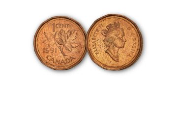 1 Cent Canada 1991 Elizabeth II D.G. Regina Used