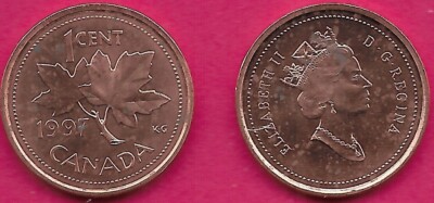 1 Cent Canada 1997 Elizabeth II D.G. Regina Used