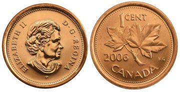 1 Cent Canada 2006 Elizabeth II D.G. Regina Used