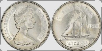 10 Cents Canada 1978 Elizabeth II D.G Regina