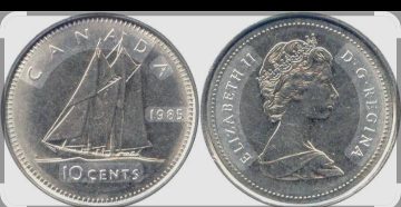 10 Cents Canada 1985 Elizabeth II D.G Regina