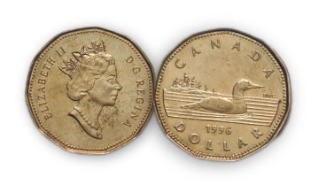 1 Dollar Canada 1996 Elizabeth II D.G Regina Used