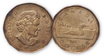 1 Dollar Canada 2007 Elizabeth II D.G Regina Used