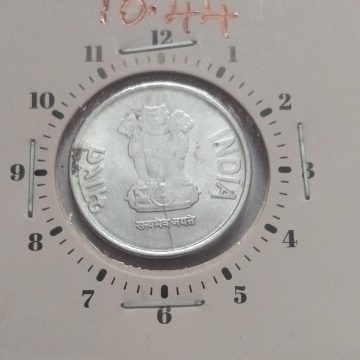 1 RUPEE 2013 NOIDA MINT 1.30 CLOCK ROTATION -ERROR COIN USED