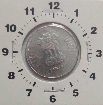 2 RUPEES 2016 HYDERABAD MINT 11 O'CLOCK ROTATION ERROR COIN UNC - Image 2