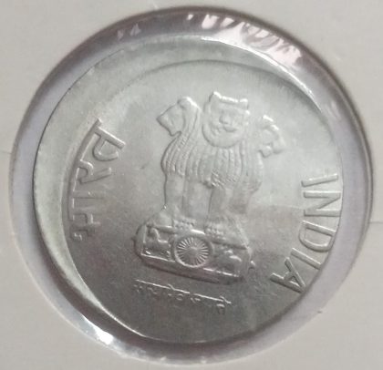 2 RUPEES 2016 CALCUTTA MINT OFF CENTRE ERROR COIN UNC - Image 2