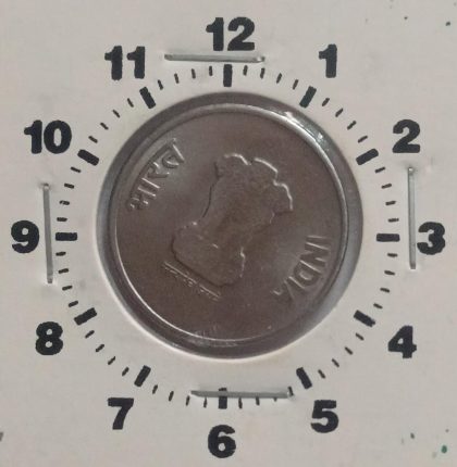 2 RUPEES 2022 NOIDA MINT 1.30 ROTATION ERROR COIN UNC