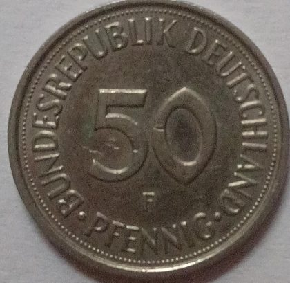 GERMANY 50  PFENNIG 1990 (USED) - Image 2