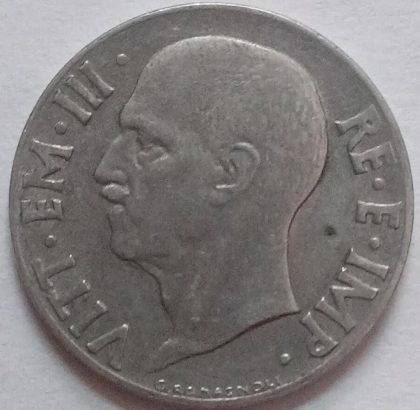 ITALY 20 LIRE 1941 Centesimi (used) - Image 2