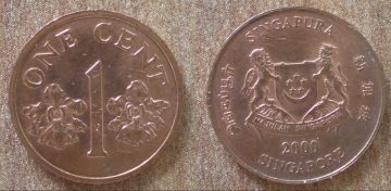 1 Cent 2001 Singapore (Used)
