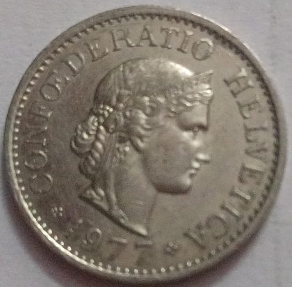 SWITZERLAND 10 Rappen 1977 Confoederatio Helvetica  Coin(used)