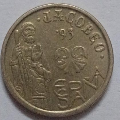 Spain 5 Pesetas Coin 1993(Used) - Image 2
