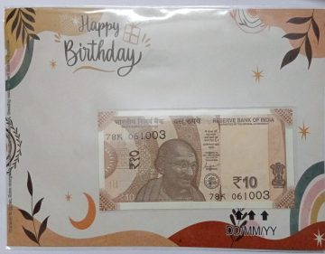 10 Rupees note Governor Shakti Kanta Das Plain Inset 2024 UNC BIRTHDAY Note 78 K 061003