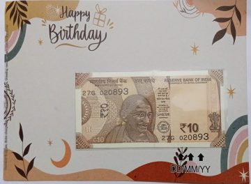 10 Rupees note Governor URJIT PATEL  Plain Inset 2018 UNC BIRTHDAY Note 27 G 020893