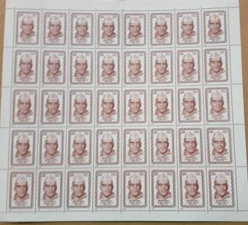 Nilmoni Phukan. Personality, Poet, Writer, Freedom Fighter, Politician, 35  P - MNH (Stamp Full Sheets - 40stamps)