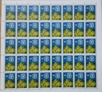 World Food Day. Food, Grain, Emblem,Rs. 1- MNH (Stamp Full Sheets - 40stamps)