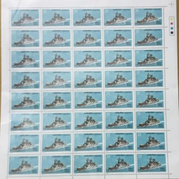 Indian Navy Day. Navy, Defence, I.N.S. Taragiri, Frigate, Sea, 35 P - MNH (Stamp Full Sheets - 40stamps)