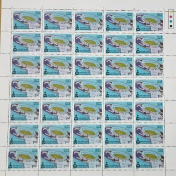 Asian Games. Asian Games, Sports, Nehru Stadium, Emblem, Rs. 1   - MNH (Stamp Full Sheets - 35stamps)