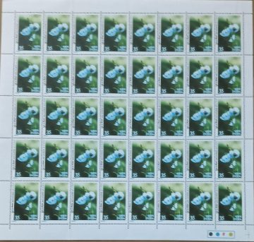 Himalayan Flowers - Blue Poppy. Wild Flower, Blue Poppy, Meconopsis aculeata, Botany, 35- MNH (Stamp Full Sheets - 40stamps)