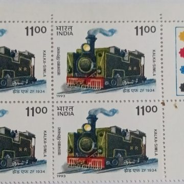 Mountain Locomotive -Kalka-simla(Block of 4 TL Stamp)
