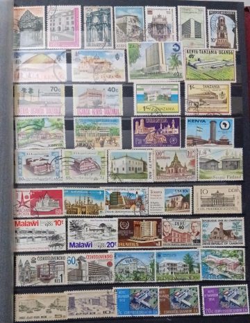 Foreign Used Stamps Architecture & Building 44 Stamps