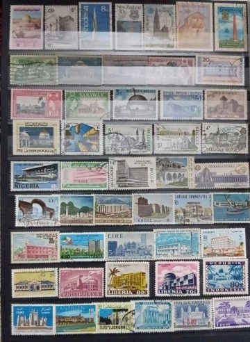Foreign Used Stamps Architecture & Building 49 Stamps