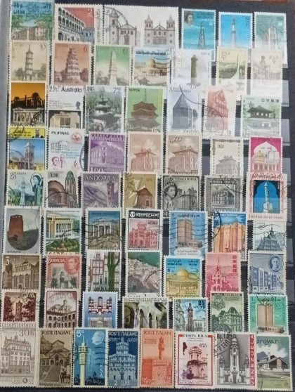 Foreign Used Stamps ARCHITECTURE & BUILDING 64 Stamps