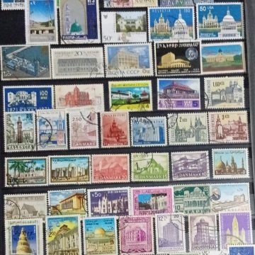 Foreign Used Stamps ARCHITECTURE & BUILDING 53 Stamps