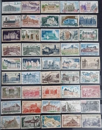 Foreign Used Stamps Architecture & Building 45 Stamps