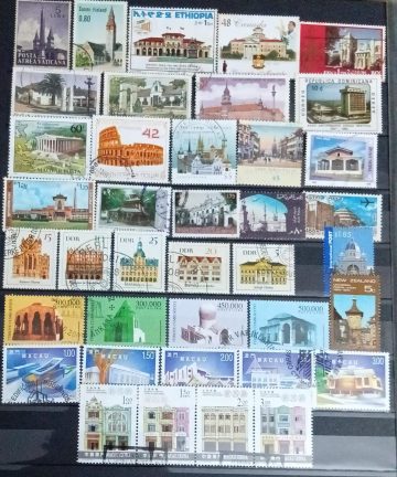 Foreign Used Stamps Architecture & Building 39 Stamps